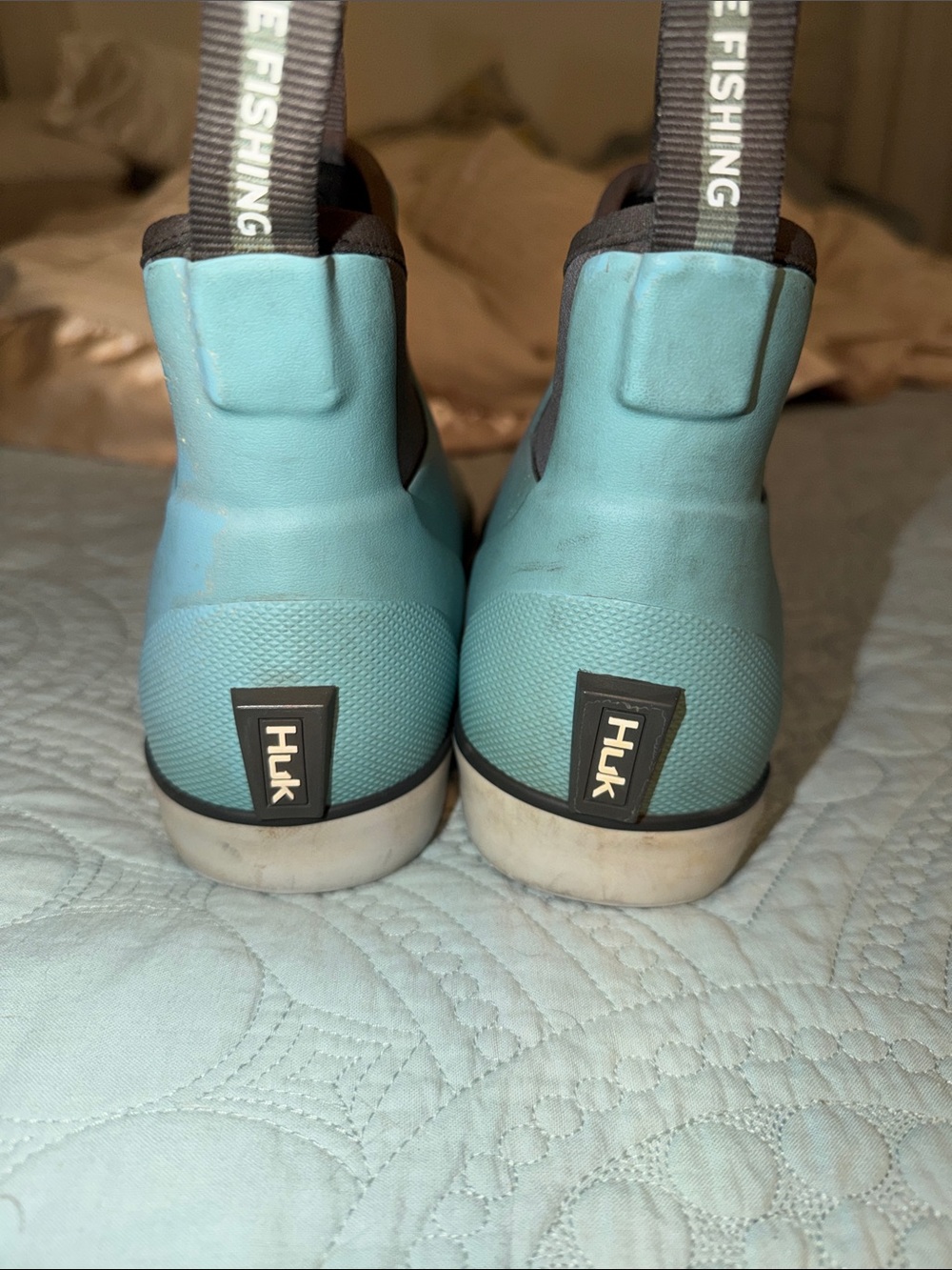 Huk Light Aqua Slip-On Waterproof Chelsea Boots - Picture 5 of 5